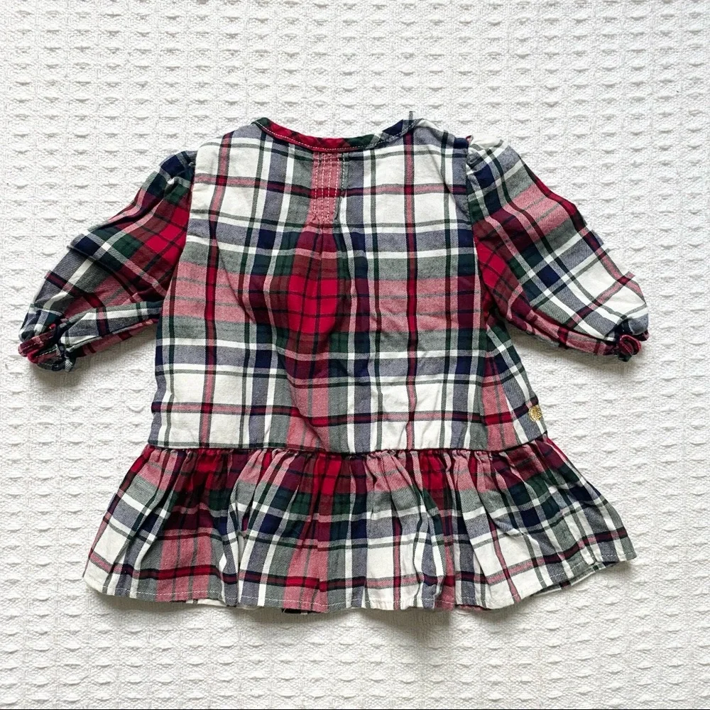 Ralph Lauren holiday red plaid baby dress size 3M